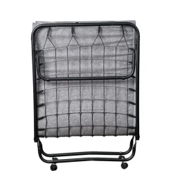 Brandina singola pieghevole somnus con rete a maglia e materasso 80x190 cm