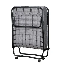 Brandina singola pieghevole somnus con rete a maglia e materasso 80x190 cm