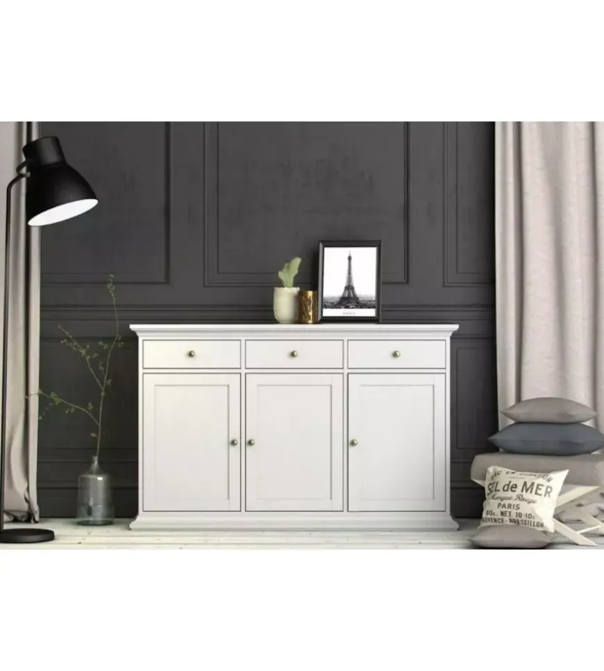 Buffet "paris" con 3 cassetti e 3 ante, 143,7x91,7x46,1 cm