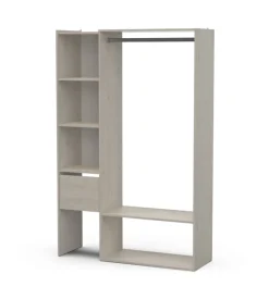 Cabina armadio a giorno "flower" rovere 119x39x183 cm