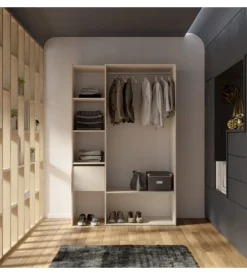 Cabina armadio a giorno "flower" rovere 119x39x183 cm