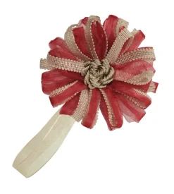 Calamita fiore organza e nastro