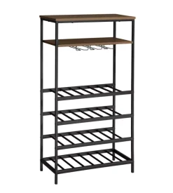 Cantinetta metallo nero, 30x65x120 cm