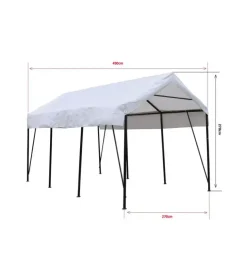 Carport auto in acciaio e tessuto eurogarden 