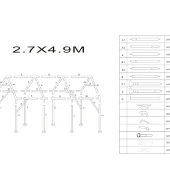 Carport auto in acciaio e tessuto eurogarden 