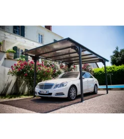 Carport auto in alluminio e policarbonato habrita 