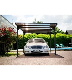 Carport auto in alluminio e policarbonato habrita 