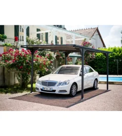 Carport auto in alluminio e policarbonato habrita 