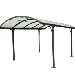 Carport auto in alluminio e policarbonato eurogarden 1 posto 4,85x3,00x2,53 m