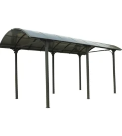 Carport auto in alluminio e policarbonato habrita "car 3676 alcc t" 1 posto 3,59x7,62x3,60 mt