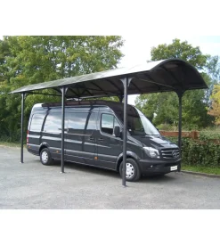 Carport auto in alluminio e policarbonato habrita 