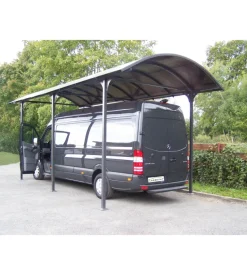 Carport auto in alluminio e policarbonato habrita 