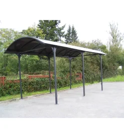 Carport auto in alluminio e policarbonato habrita 