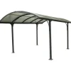 Carport auto in alluminio e policarbonato habrita "car 3048 alrp t" 1 posto 4,85x3,01x2,50 mt