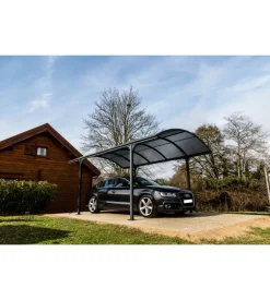 Carport auto in alluminio e policarbonato habrita 
