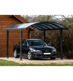 Carport auto in alluminio e policarbonato habrita 