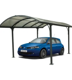 Carport auto in alluminio e policarbonato habrita 