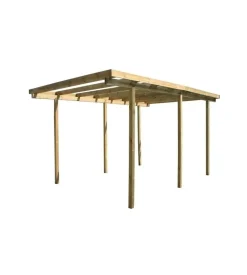 Carport auto in legno 1 posto 5,24x3,14x2,60 mt