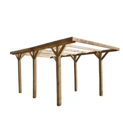 Carport auto in legno senza copertura 1 posto 3,04x5,12x2,33 mt