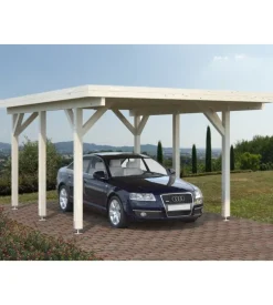 Carport singolo in legno di abete 512x360x232 cm