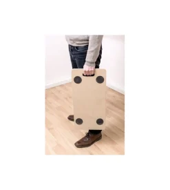 Carrello a pianale in mdf, ruote in plastica