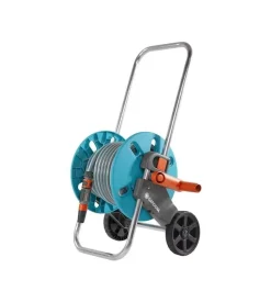 Carrello avvolgitubo manuale gardena "cleverroll s" in abs 36x44x47/75 cm + tubo 20 mt
