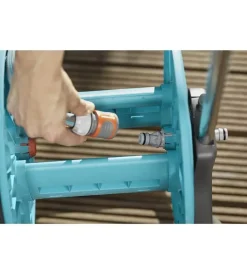 Carrello avvolgitubo manuale gardena "cleverroll s" in abs 36x44x47/75 cm + tubo 20 mt