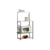 Carrello da cucina in metallo bianco e grigio, 60x40x123 cm