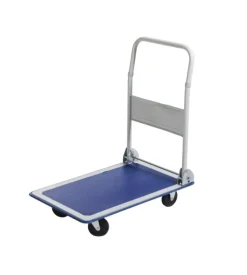 Carrello pieghevole con pianale e ruote piroettanti intercambiabili portata 150 kg