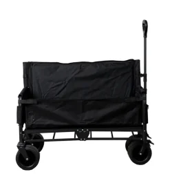 Carrello pieghevole eurogarden con ruote e funzione panchina in acciaio nero 108x55,5x73 cm