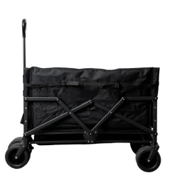 Carrello pieghevole eurogarden con ruote e funzione panchina in acciaio nero 108x55,5x73 cm