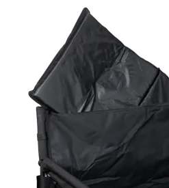 Carrello pieghevole eurogarden con ruote e funzione panchina in acciaio nero 108x55,5x73 cm