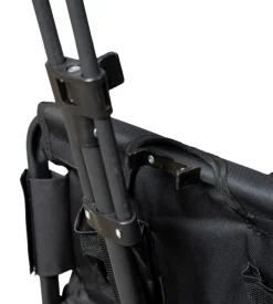 Carrello pieghevole eurogarden con ruote e funzione panchina in acciaio nero 108x55,5x73 cm