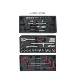 Carrello porta attrezzi ama 4 cassetti 253 pezzi assortiti blu