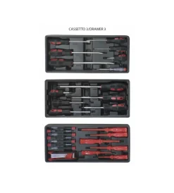 Carrello porta attrezzi ama 4 cassetti 253 pezzi assortiti blu