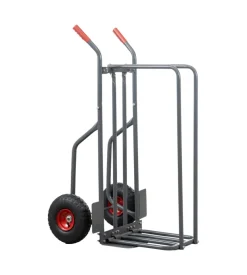 Carrello porta legna con ruote gonfiabili e capacità 250 kg