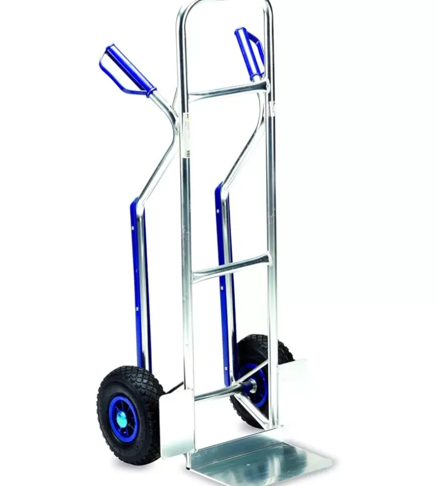 Carrello trasporto per pacchi essenza in alluminio con portata massima 150 kg 48x49x117 cm