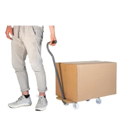 Carrello trasporto pieghevole easy system con manico e ruote pivotanti in legno portata 200 kg 58x29x1,8 cm