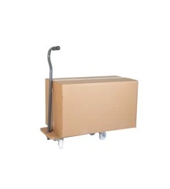 Carrello trasporto pieghevole easy system con manico e ruote pivotanti in legno portata 200 kg 58x29x1,8 cm