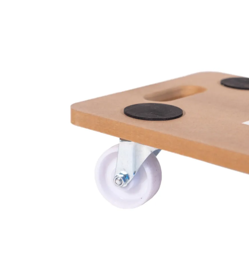 Carrello trasporto pieghevole easy system con manico e ruote pivotanti in legno portata 200 kg 58x29x1,8 cm