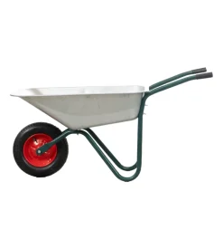 Carriola da giardino eurogarden in acciaio zincato con vasca da 70 litri