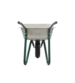 Carriola da giardino eurogarden in acciaio zincato con vasca da 70 litri