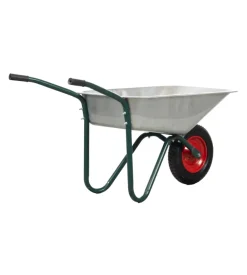 Carriola da giardino eurogarden in acciaio zincato con vasca da 70 litri