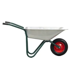 Carriola da giardino eurogarden in acciaio zincato con vasca da 70 litri