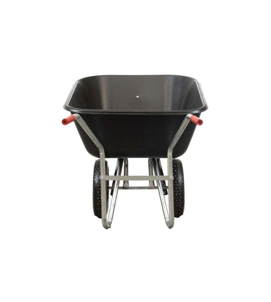 Carriola da giardino eurogarden in acciaio zincato con vasca in polipropilene da 240 litri