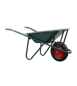 Carriola da giardino eurogarden in acciaio zincato con vasca da 75 litri