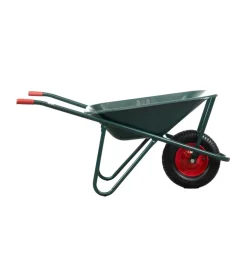 Carriola da giardino eurogarden in acciaio zincato con vasca da 75 litri