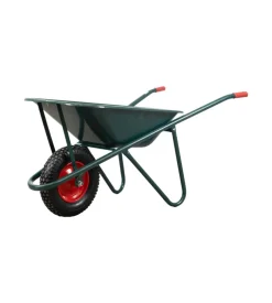 Carriola da giardino eurogarden in acciaio zincato con vasca da 75 litri