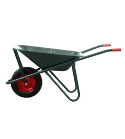 Carriola da giardino eurogarden in acciaio zincato con vasca da 75 litri