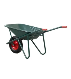 Carriola da giardino eurogarden in acciaio zincato con vasca da 75 litri